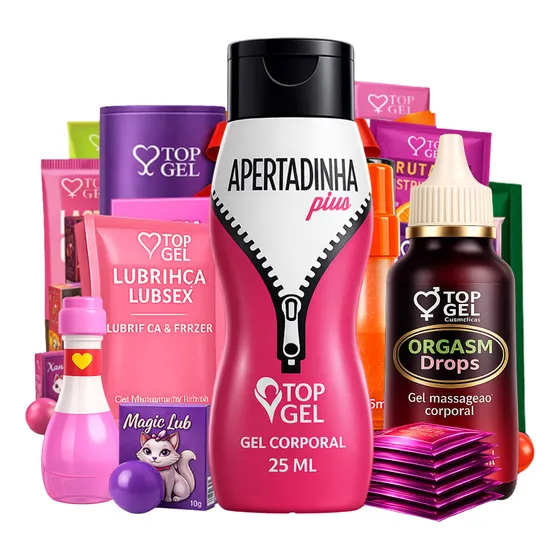 Kit Top Lubrificante Sexual Prazer Sexshop Apertadinha Full