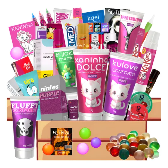 Kit 62 Gel Lubrificante Sexual Função Prazer Atacado Revenda