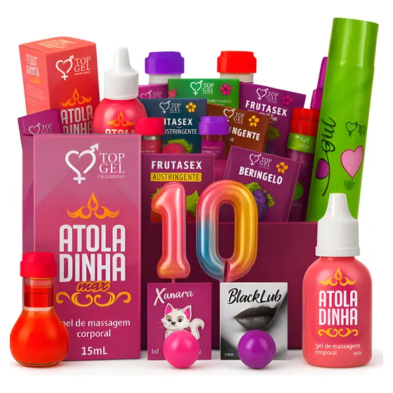 Kit Gel Excitante Lubrificante Intimo Massagem Mais Prazer