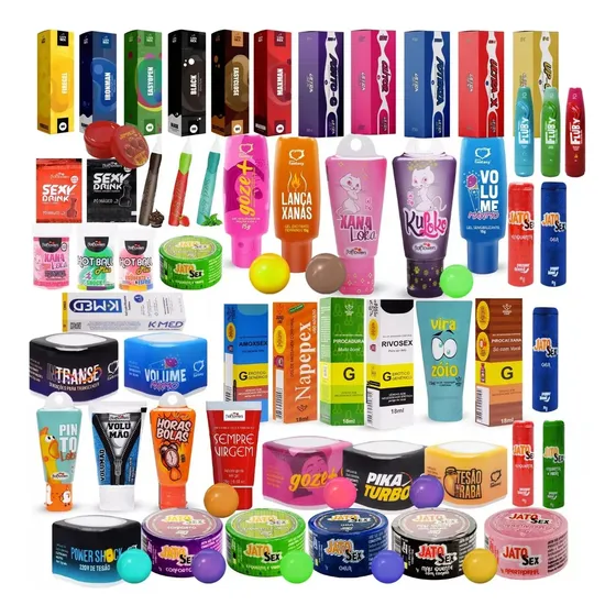 Kit 52 Itens Gel Lubrificante Sexshop Atacado Sexy Revenda