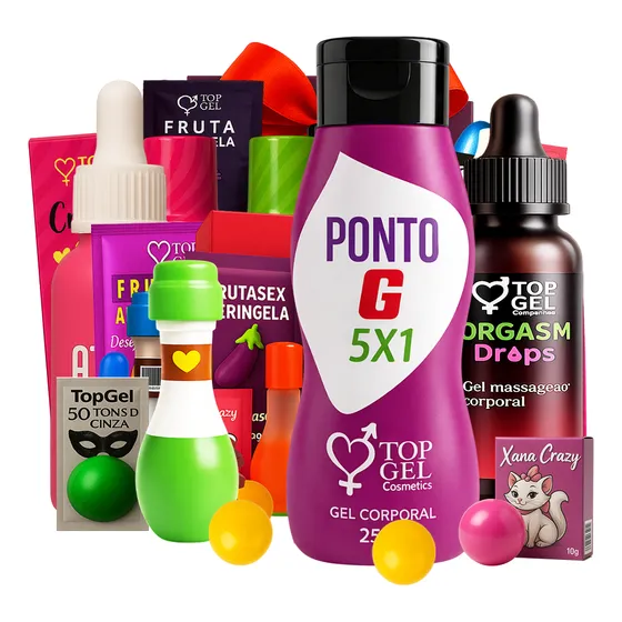 Kit Top Lubrificante Sexual Prazer Sexshop Casal Sex Ponto G