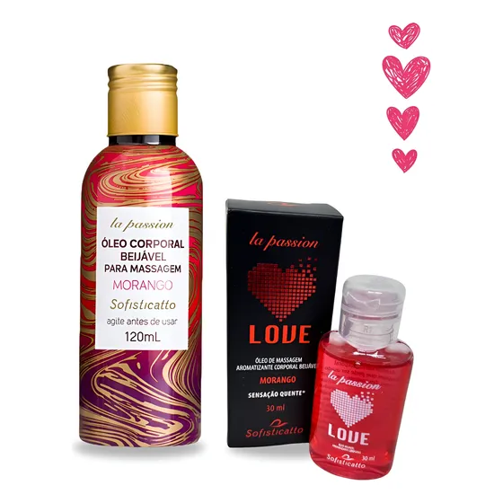 Kit Sexshop Para Massagem Erótico Sensual + Óleo Love