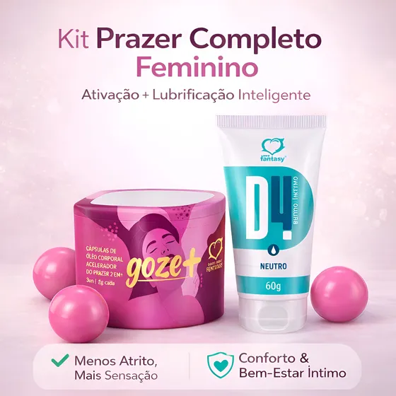 Gel Lubrificante Intimo + Bolinha Goze+ Acelerador De Prazer
