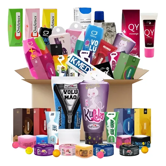 Lubrificantes Kit 20 Tipos Açoes Prazer Completo + Brinde!